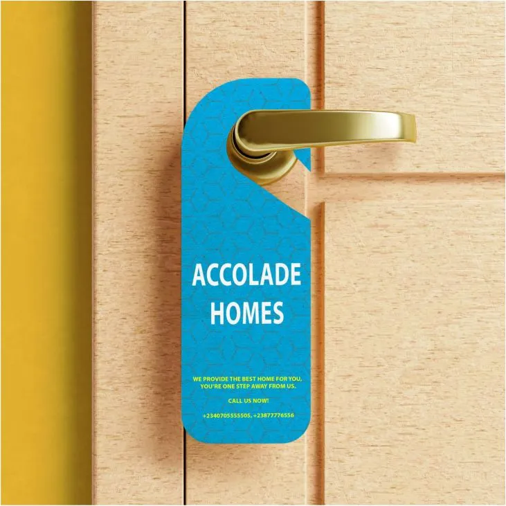 customized door hanger design
                                                        and printing in lagos nigeia.