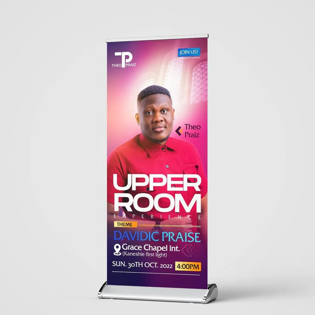 High top best quality customized branded custom corporate advert roll up banner design and printing in Lagos, Abuja, Nigeria, Africa.