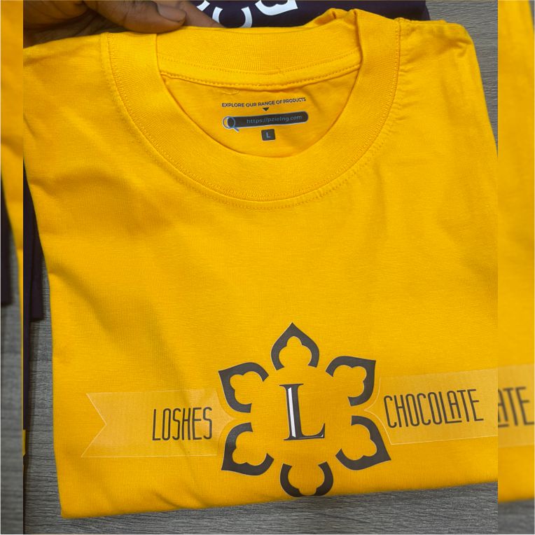 Best high top quality customized branded corporate company office round neck t-shirt design and printing in Lagos, Abuja, Nigeria, Africa.