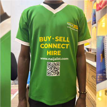 Customized high best quality top branded custom retractable promotional luxury corporate personalized v-neck t-shirt design and printing in Lagos, Abuja, Nigeria, Africa.