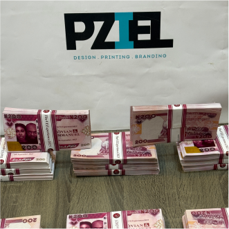 Customized high best quality top branded custom retractable promotional luxury corporate personalized wedding event dummy currency note money props design and printing in Lagos, Abuja, Nigeria, Africa.