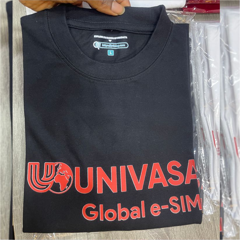 Best high top quality customized branded corporate company office round neck t-shirt design and printing in Lagos, Abuja, Nigeria, Africa.