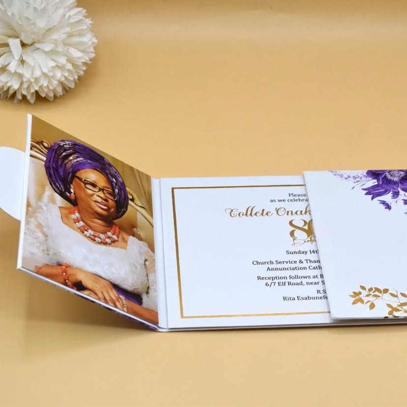 best high top quality custom branded customized birthday invitation card design and printing in Lagos, Abuja, Nigeria, Africa.
