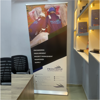 Customized branded best high top quality custom luxury premium corporate roll up banner design and printing in Lagos, Abuja, Nigeria, Africa.