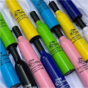 Best high top quality customized branded custom promotional retractable luxury bottle shaped umbrella design and printing in Lagos,
                                                        Abuja, Nigeria, Africa.