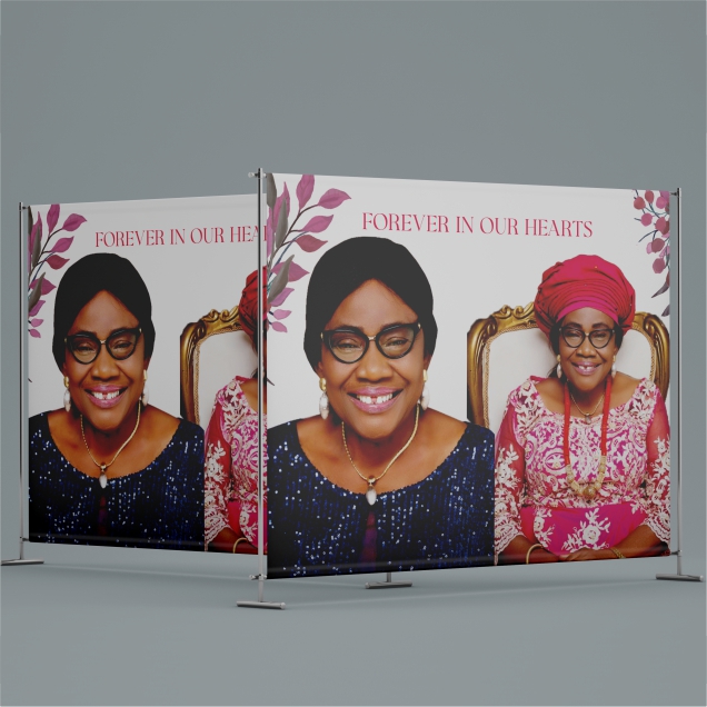 top quality funeral backdrop banner burial hanging banner design and printing in lagos nigeria.
                                              