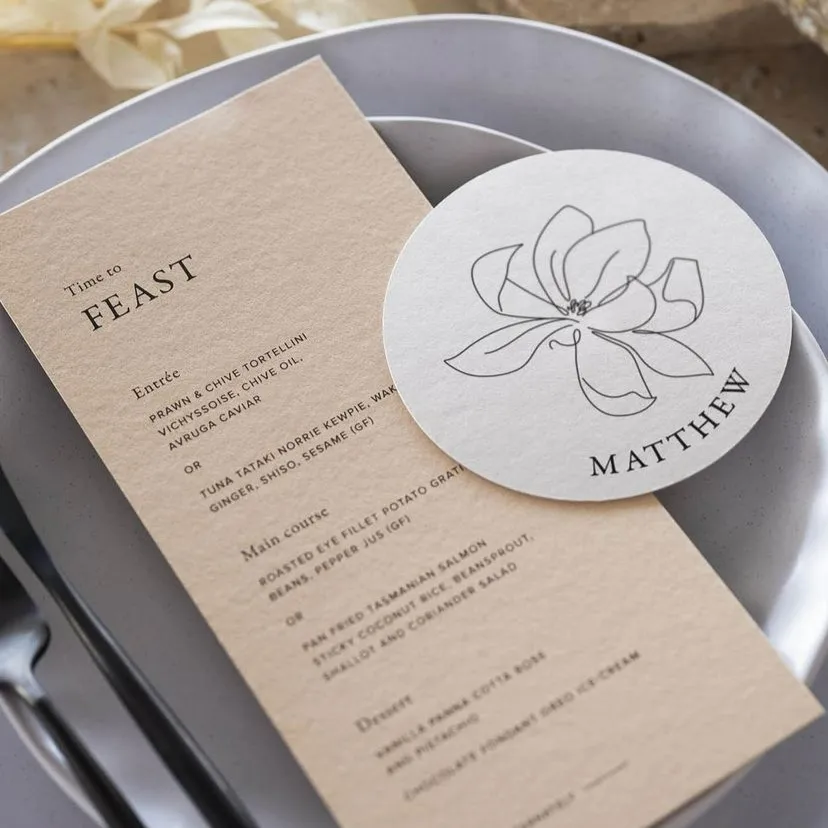 top quality wedding menu card design and printing in lagos nigeria.