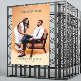 Best high top quality customized branded custom promotional retractable wedding backdrop banner design and printing in Lagos,
                                                        Abuja, Nigeria, Africa.