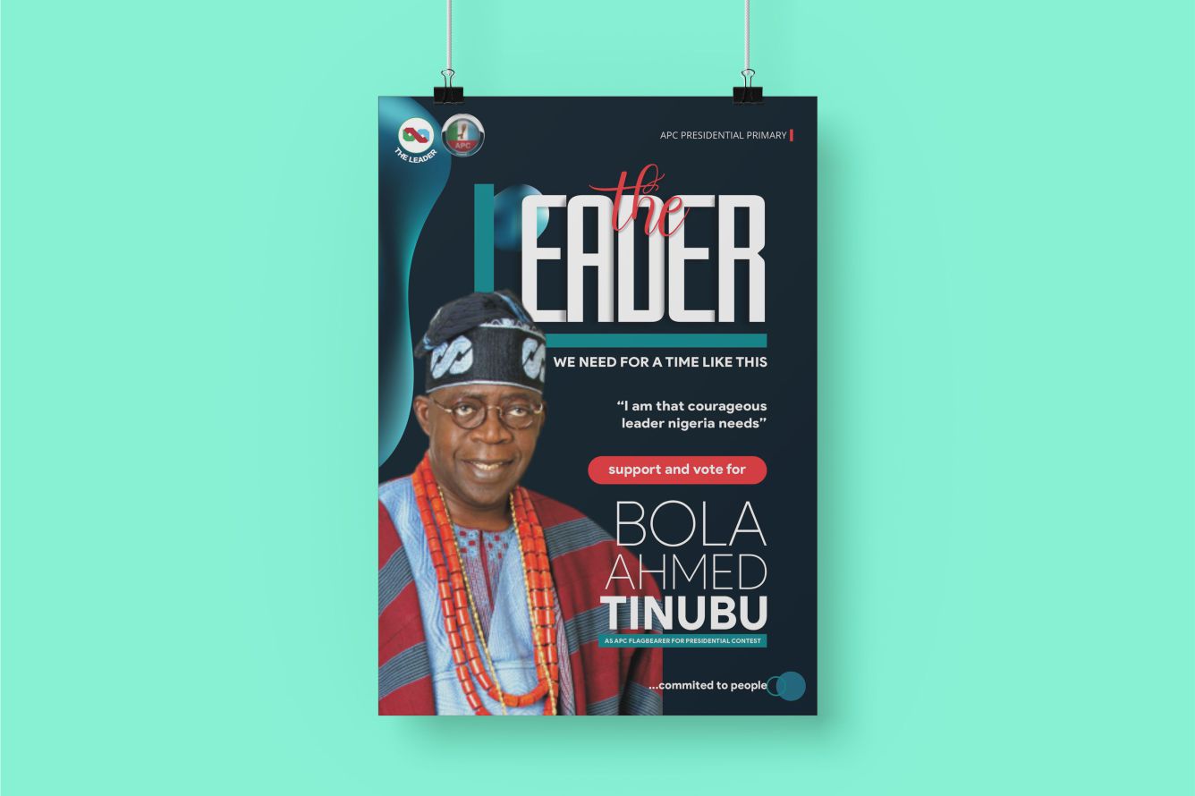 president bola ahmed tinubu campaign A2 Portrait Poster Design & Printing in lagos nigeria