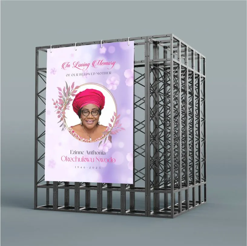 High best top quality customized branded custom premium retractable burial/funeral banner design and printing
                                                        in Lagos, Abuja, Nigeria, Africa.