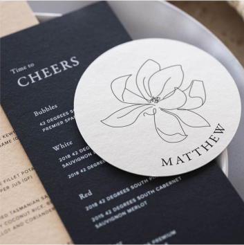 Best high top quality customized branded wedding event menu card design and printing in Lagos, Abuja, Nigeria, Africa.