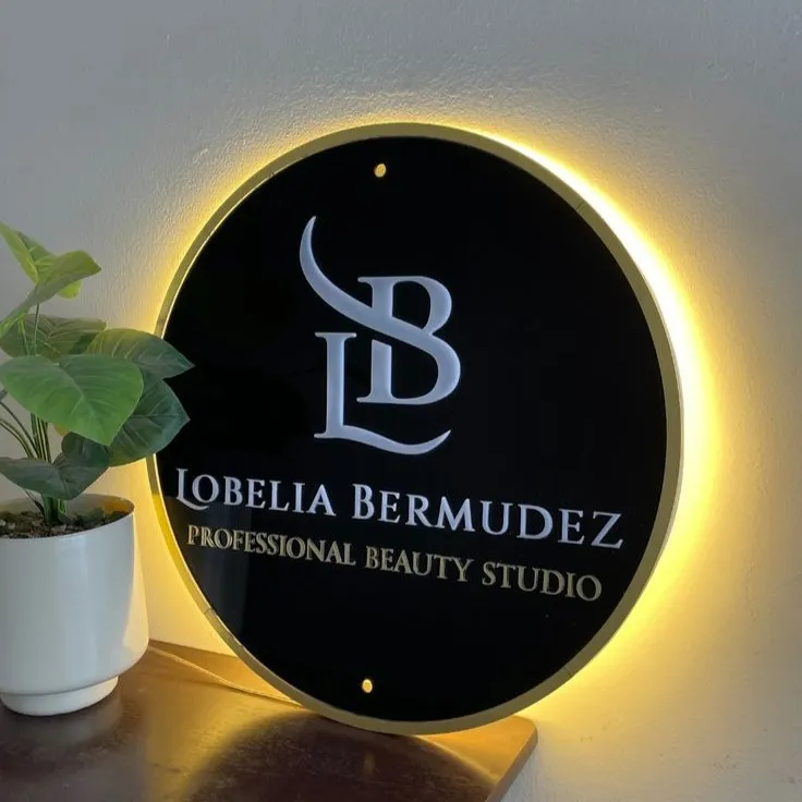 Best high top quality customized branded custom corporate company indoor acrylic circle led signage design and printing in Lagos,
                                                            Abuja, Nigeria, Africa.