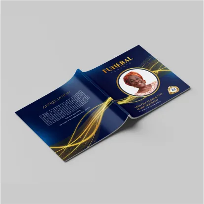 Best high top quality customized branded custom promotional retractable corporate square funeral brochure design and printing in Lagos,
                                                        Abuja, Nigeria, Africa.