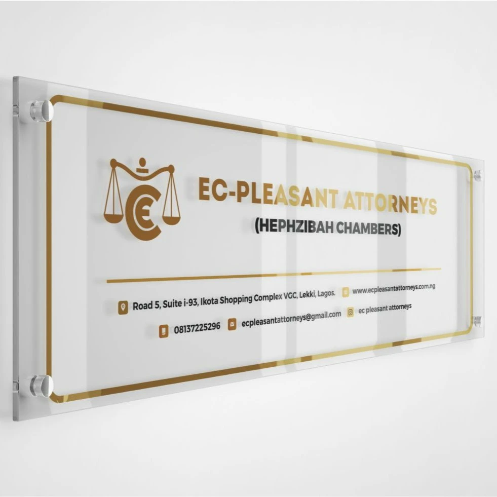 Best high top quality customized branded fashionable retractable promotional company office luxury premium standard indoor outdoor glass signage design and printing in Lagos, Abuja, Nigeria, Africa.