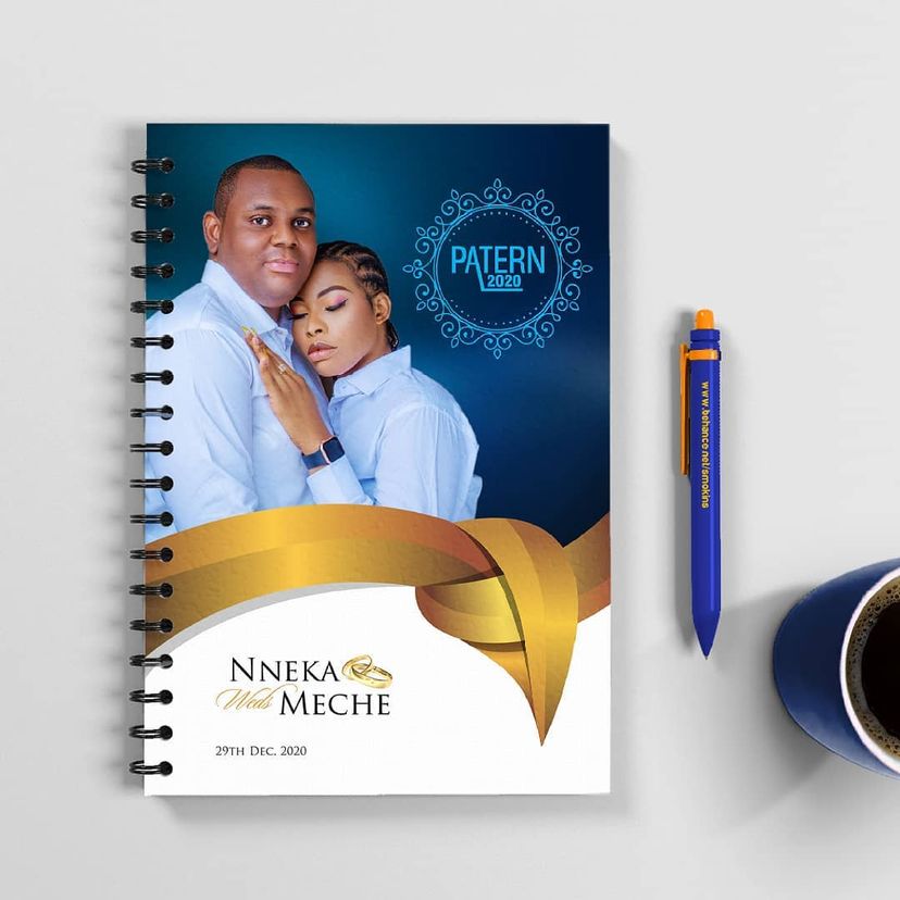 High top best quality customized branded custom wedding event souvenir jotter notepads design and printing in Lagos, Abuja, Nigeria, Africa.