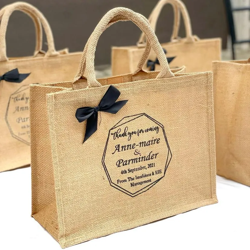 best high top quality custom branded customized wedding event souvenir jute bags design and printing in Lagos, Abuja, Nigeria, Africa.