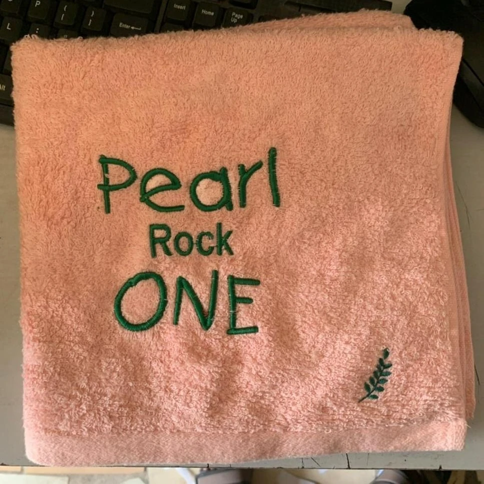 High top quality customized souvenir monogram embroidered face towel design and printing in Lagos, Abuja, Nigeria, Africa.