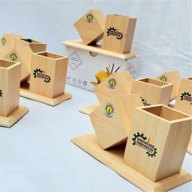 Customized branded best high top quality custom luxury premium corporate desktop wooden pen holder design and printing in Lagos, Abuja, Nigeria, Africa.