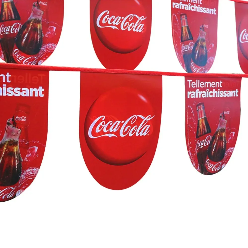 Customized branded best high top quality custom promotional advert bunting flags design and printing in Lagos, Abuja, Nigeria, Africa.
