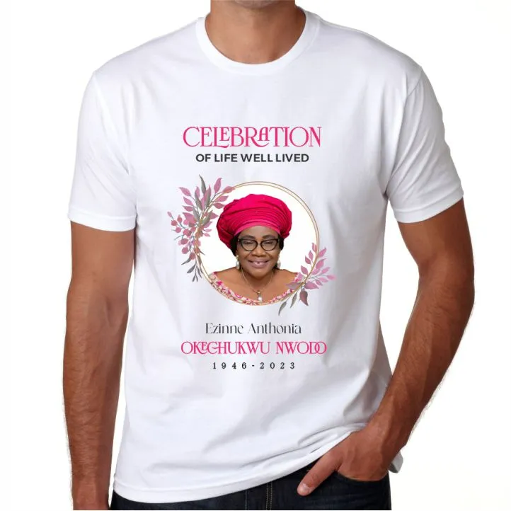Top quality customized funeral/burial t-shirt design and printing in Lagos, Abuja, Nigeria Africa.