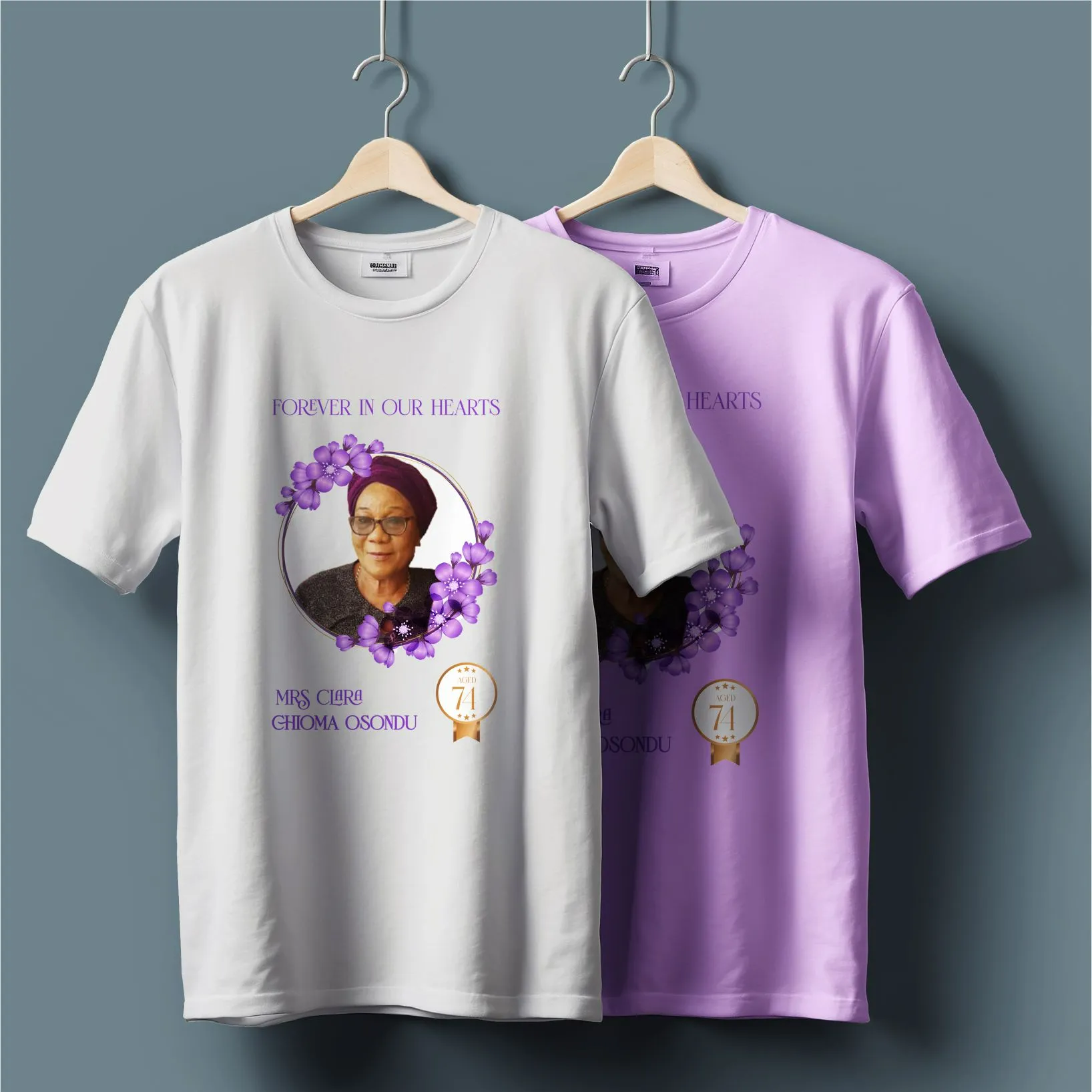 Best high top quality customized funeral/burial t-shirt design and printing in Lagos, Abuja, Nigeria, Africa.