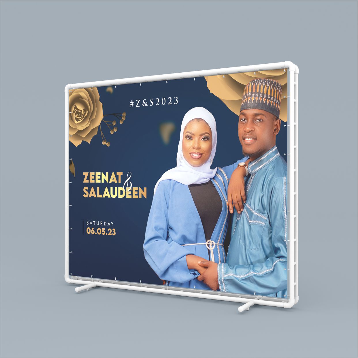 best high top quality custom branded customized wedding event backdrop banner design and printing in Lagos, Abuja, Nigeria, Africa.