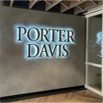 Customized high top quality custom branded promotional retractable fashionable luxury led backlit illuminated 3d logo signage design and printing in Lagos, Abuja, Nigeria, Africa