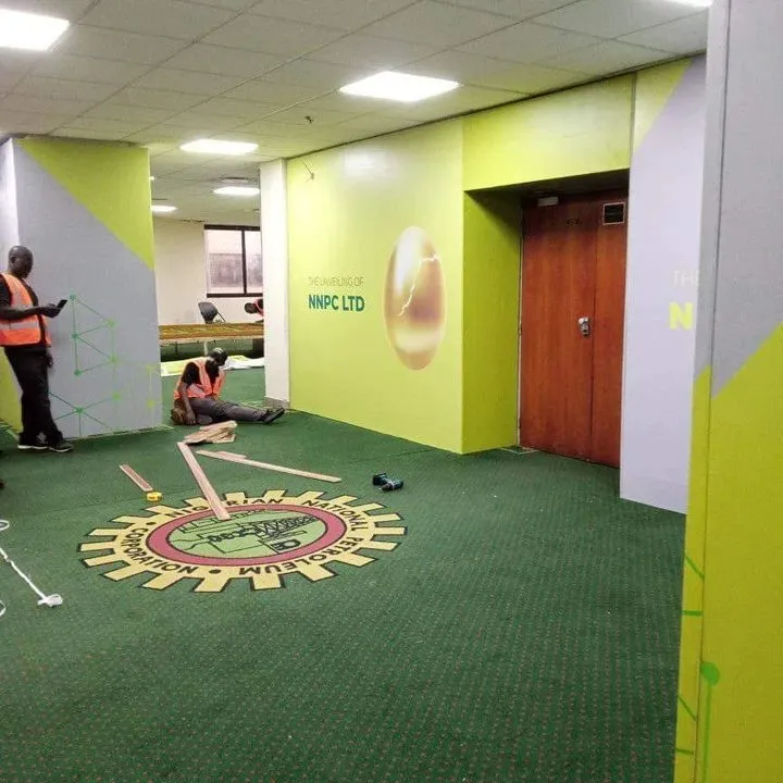 custom office wall branding window blind company office wall branding in lagos nigeria