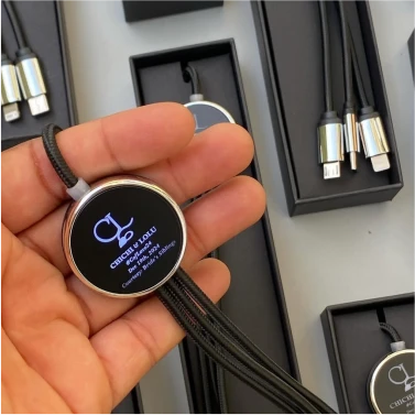 High top best quality customized branded custom retractable luxury premium 3 in 1 multi-charging cable design and printing in Lagos, Abuja, Nigeria, Africa.
