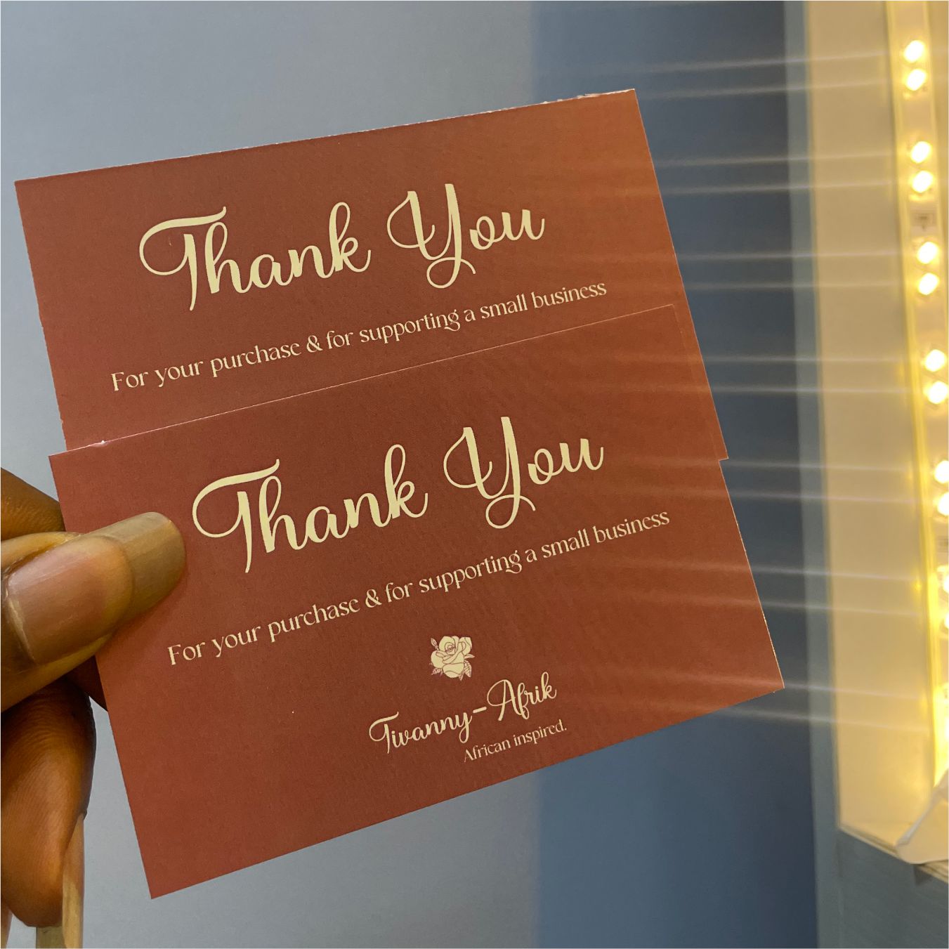 customer business thank you card design and printing