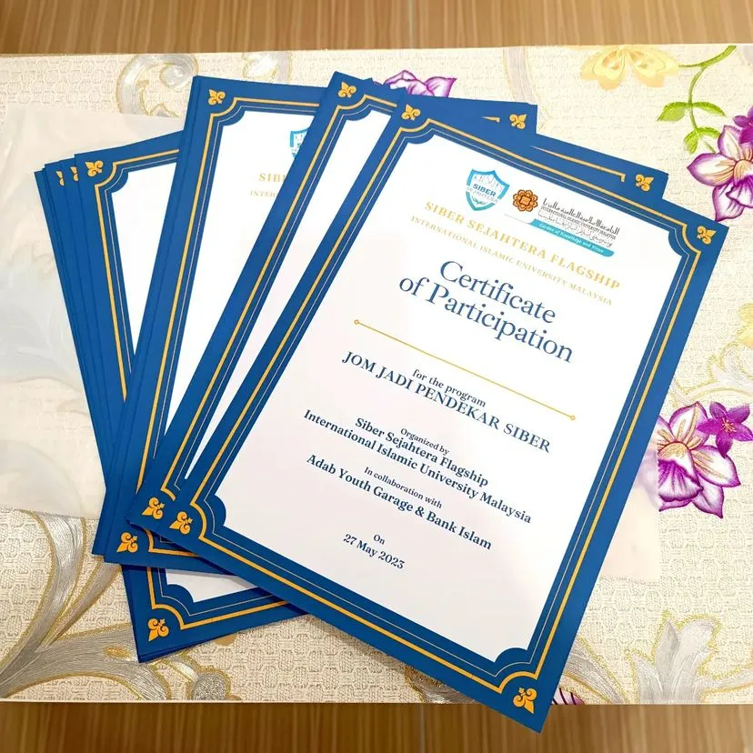 High top best quality customized branded custom certificate of completion design and printing in Lagos, Abuja, Nigeria, Africa.