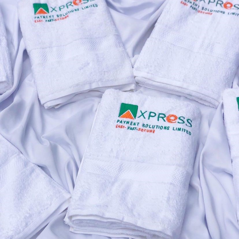 high quality customized embroidered bath towel printing in lagos