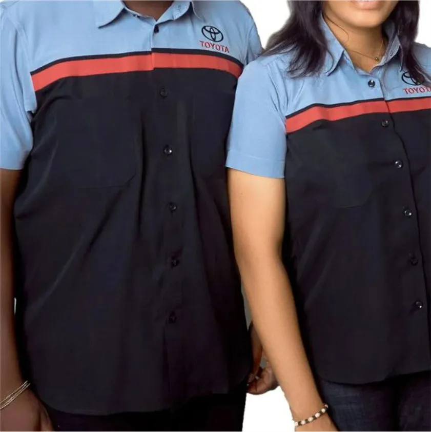 Customized branded best high top quality custom button down t-shirt design and printing in Lagos, Abuja, Nigeria, Africa.