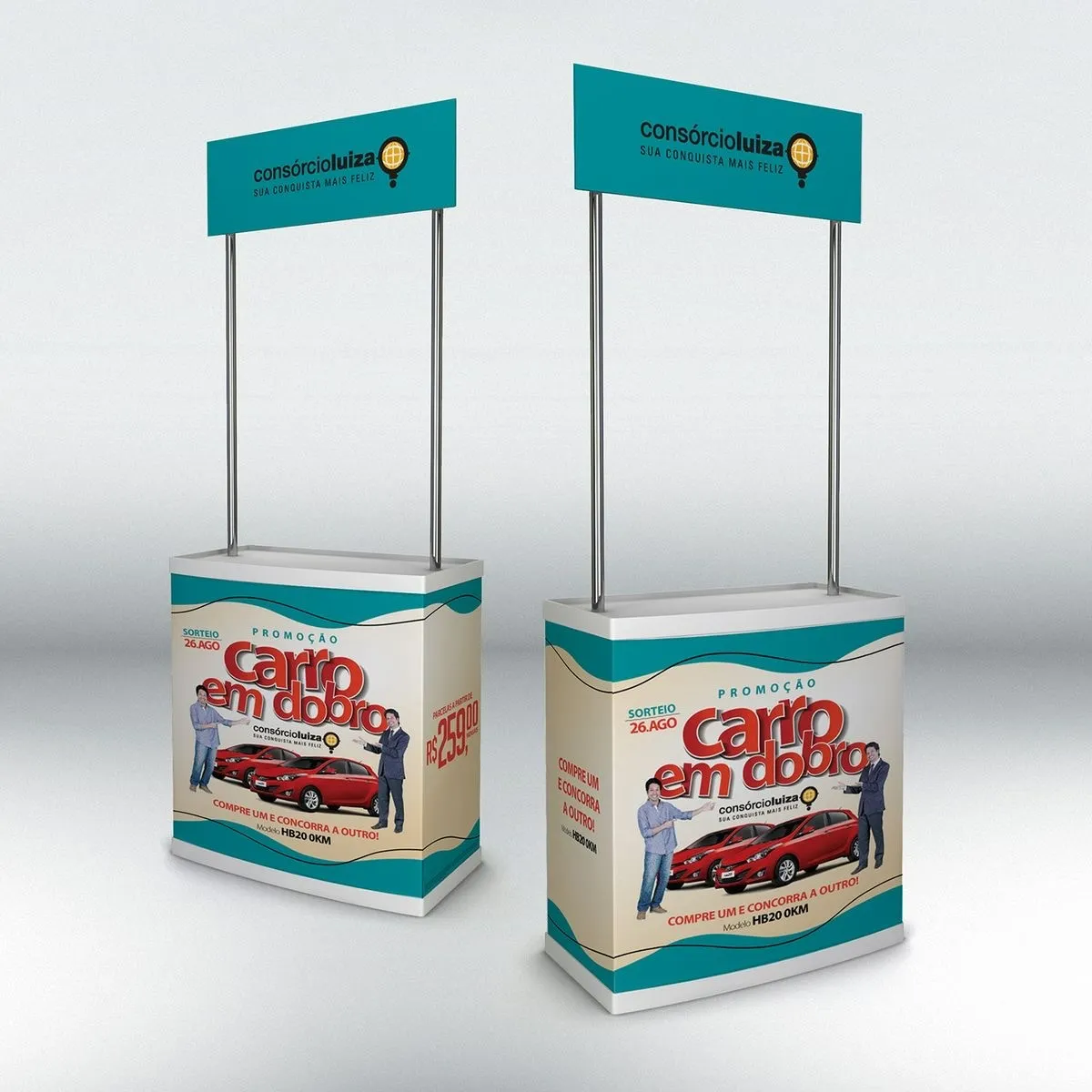 High top best quality customized branded custom retractable promotional counter table design and printing in Lagos, Abuja, Nigeria, Africa.