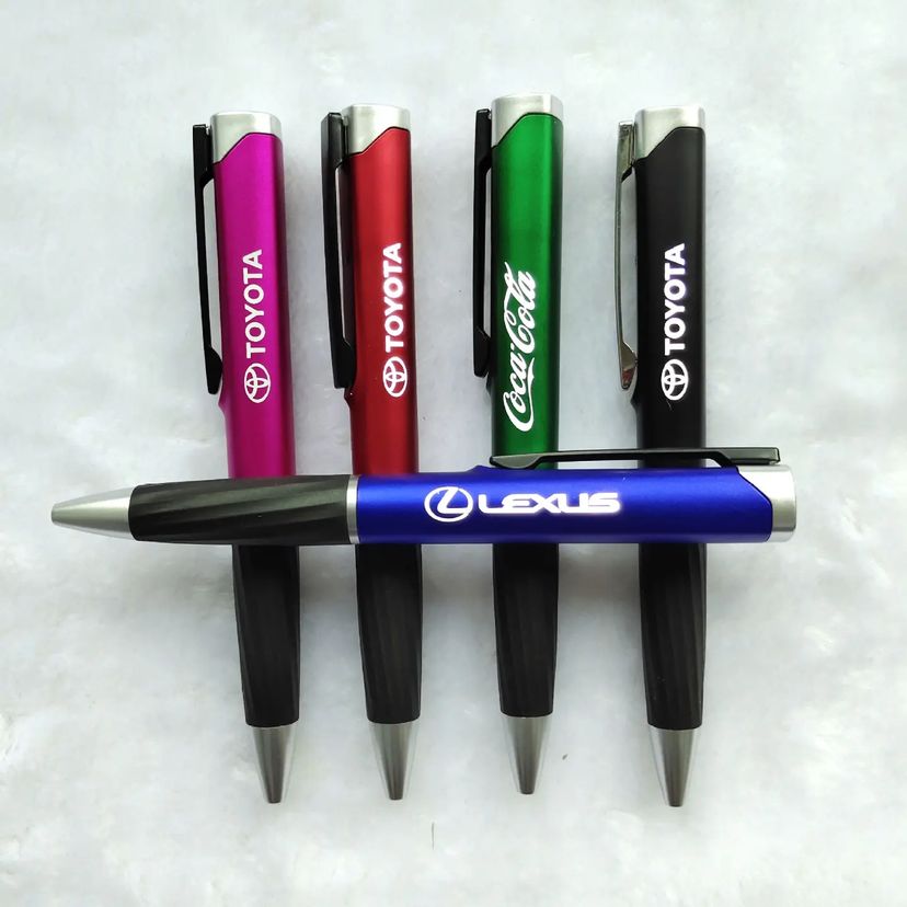 Customized high top quality custom branded retractable fashionable promotional company pen design and printing in Lagos, Abuja, Nigeria, Africa