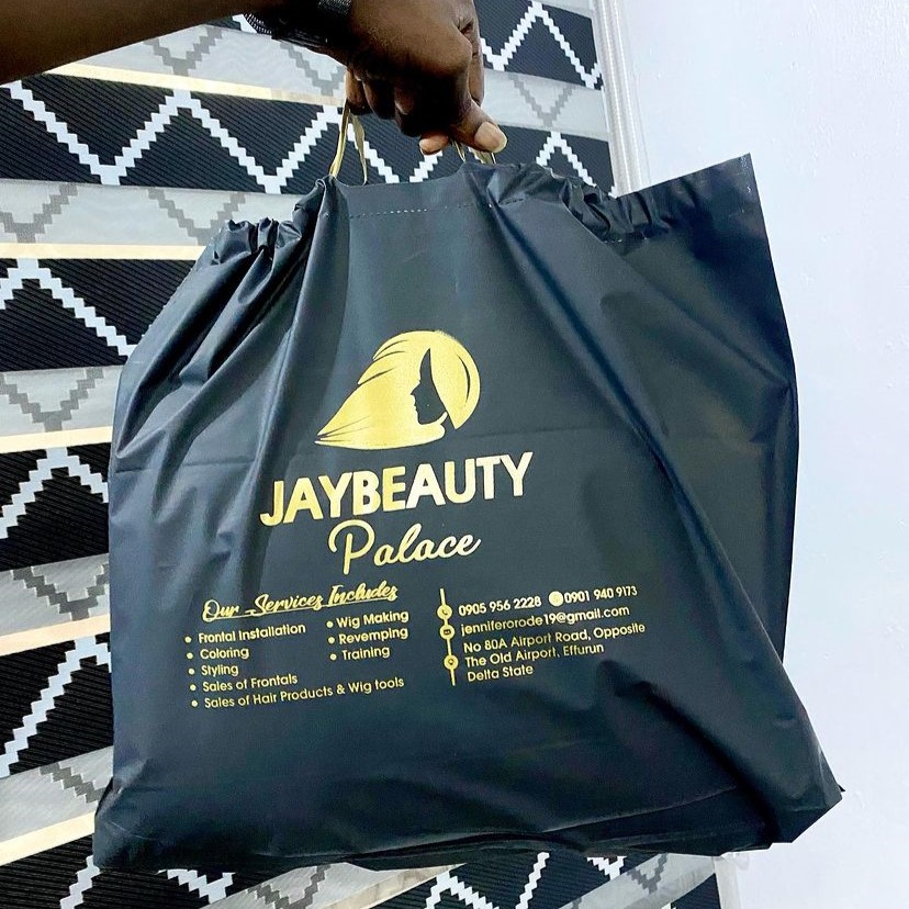 High top best quality customized branded custom drawstring fancy nylon bag design and printing in Lagos, Abuja, Nigeria, Africa.