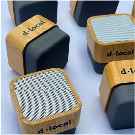Top high best quality customized branded standard fancy retractable promotional luxury premium bamboo bluetooth speaker design and printing in Lagos, Abuja, Nigeria Africa.