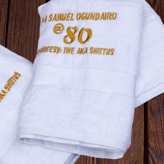high quality birthday souvenir branded Embroidered full body bathroom towel printing in lagos nigeria