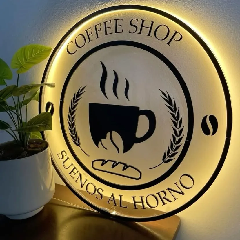 Customized high top quality custom branded indoor acrylic circle led signage print design and printing in Lagos, Abuja, Nigeria, Africa