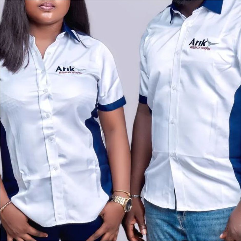 Best high top quality customized branded custom corporate company button up t-shirt design and printing in Lagos,
                                                            Abuja, Nigeria, Africa.