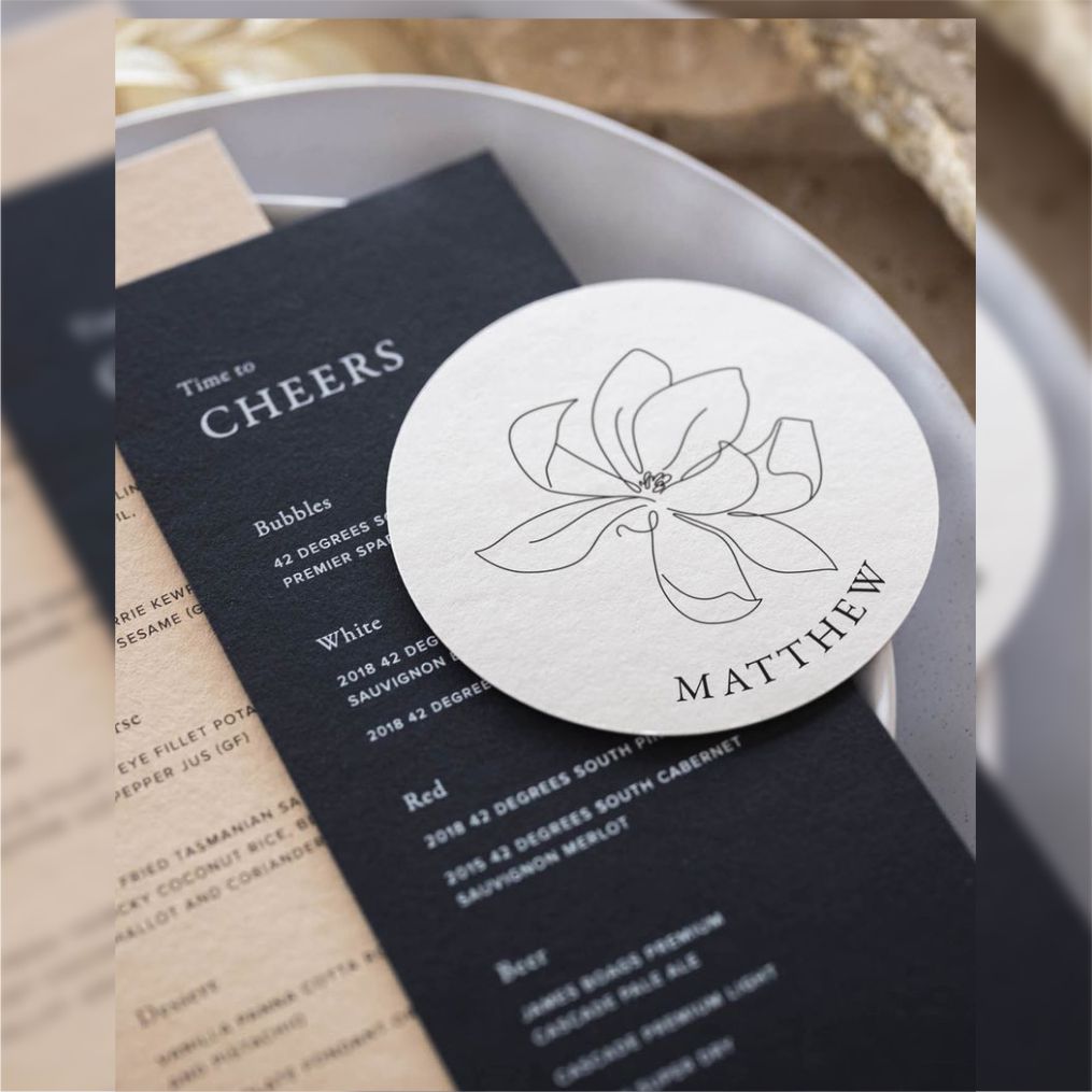 Customized branded best high top quality custom wedding event menu card design and printing in Lagos, Abuja, Nigeria, Africa.