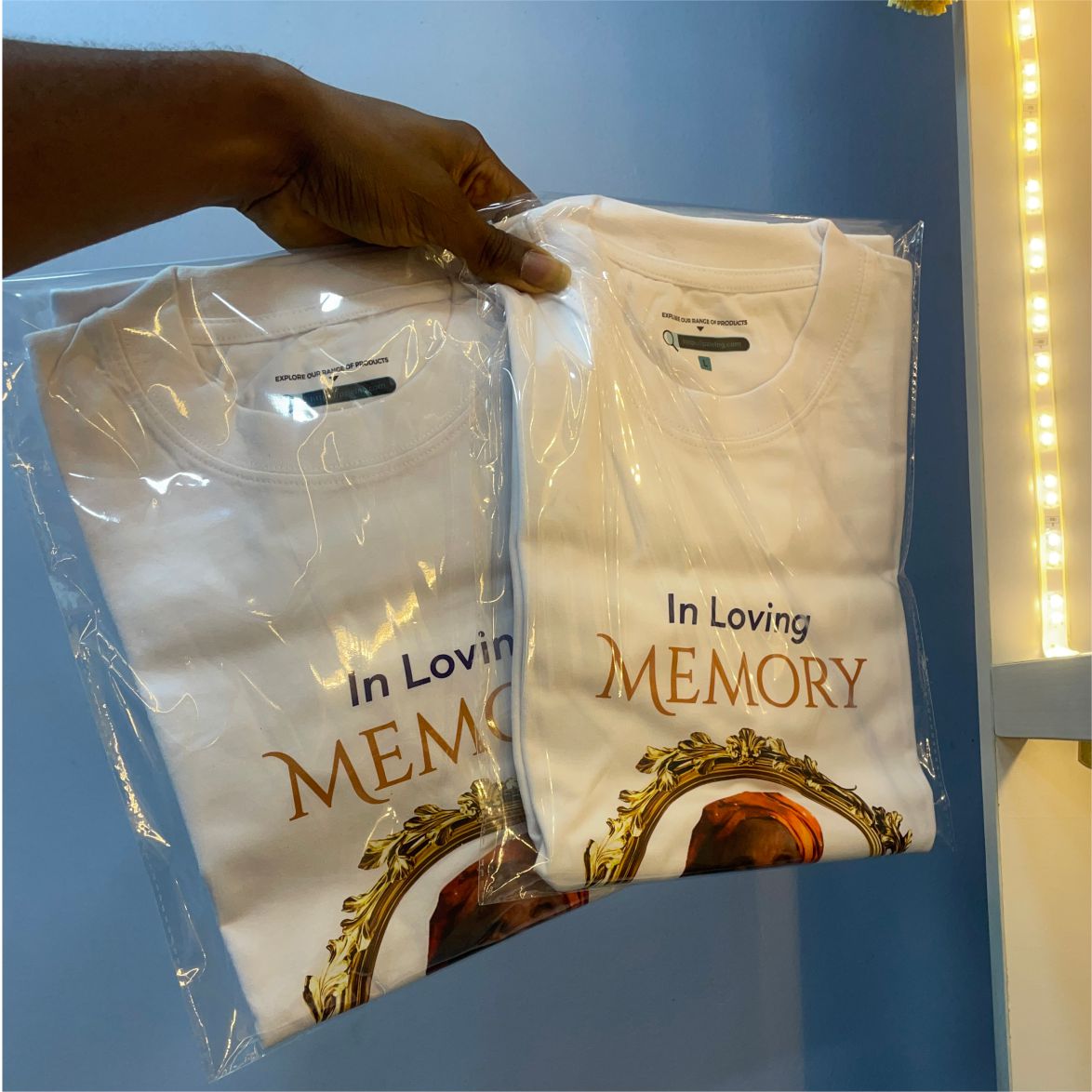 Customized high best quality top branded custom retractable round neck funeral/burial t-shirt design and printing in Lagos, Abuja, Nigeria, Africa.