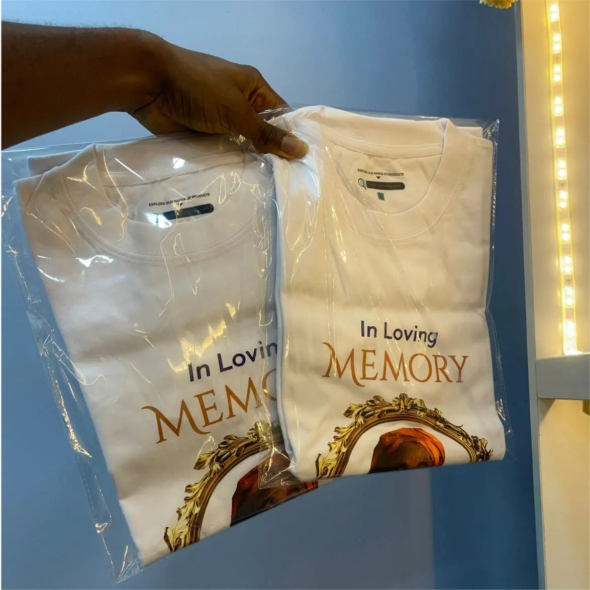 Customized high best quality top branded custom retractable round neck funeral/burial t-shirt design and printing in Lagos, Abuja, Nigeria, Africa.