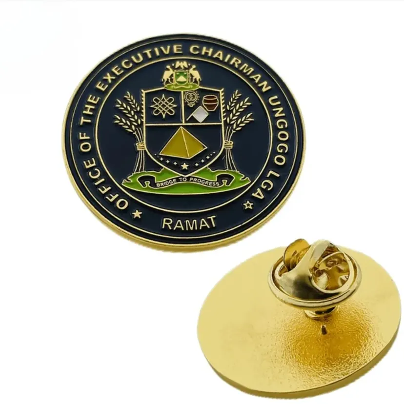 best high top quality custom branded customized metal casting lapel pin badge design and printing in Lagos, Abuja, Nigeria, Africa.