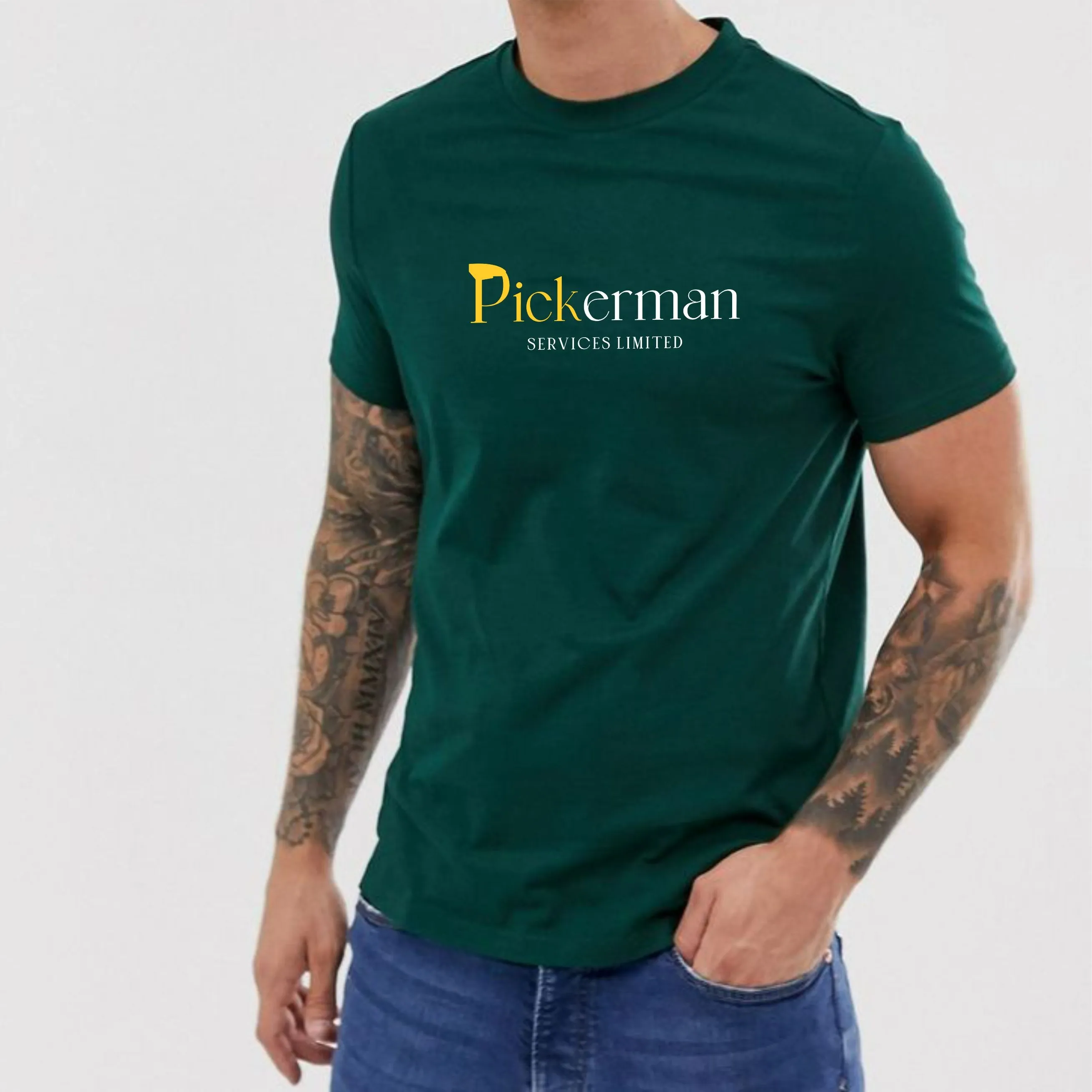 Customized branded best high top quality custom round neck t-shirt design and printing in Lagos, Abuja, Nigeria, Africa.