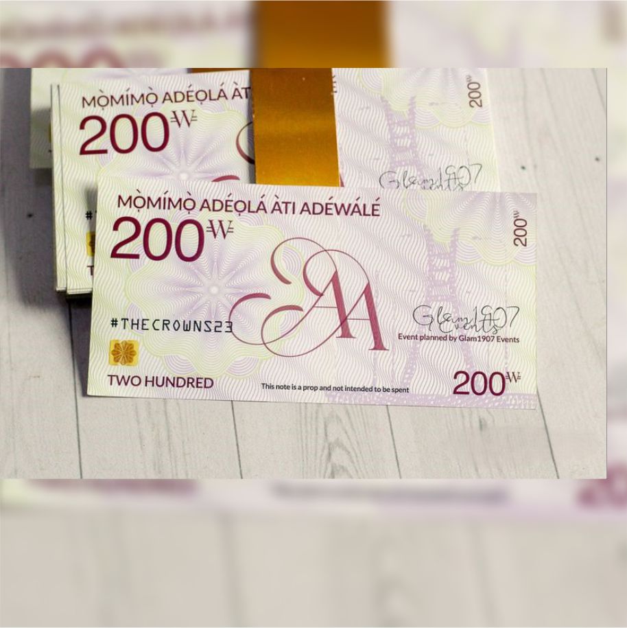 best high top quality custom branded customized marriage wedding event dummy fake money design and printing in Lagos, Abuja, Nigeria, Africa.