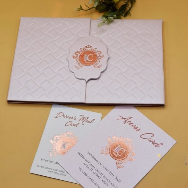 Best high top quality customized branded custom wedding invitation box design and printing in Lagos,
                                                            Abuja, Nigeria, Africa.