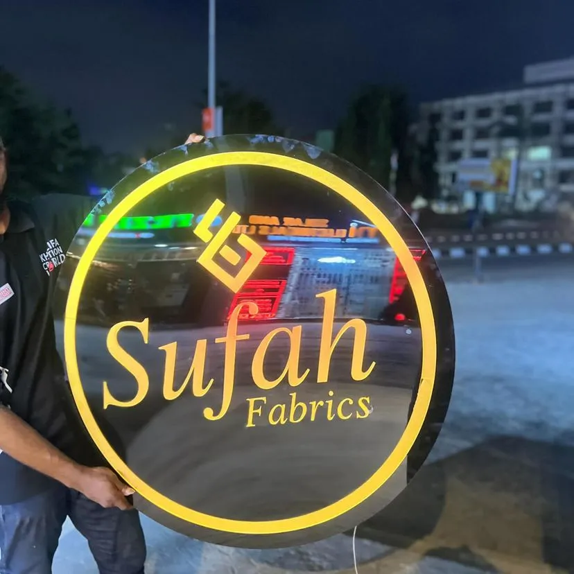 Best high top quality customized branded custom corporate company indoor acrylic circle led signage design and printing in Lagos,
                                                            Abuja, Nigeria, Africa.