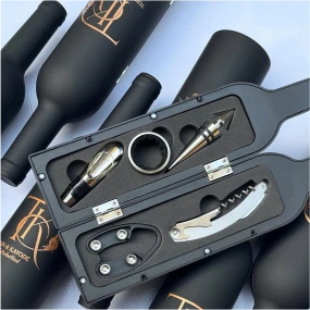 Customized high top quality custom branded promotional retractable fashionable luxury premium corporate wine opener tool set design and printing in Lagos, Abuja, Nigeria, Africa