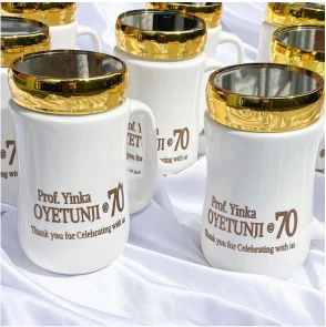 best high top quality custom branded customized retractable fashionable luxury premium corporate mirror lid mug birthday souvenir gift item design and printing in Lagos, Abuja, Nigeria, Africa.